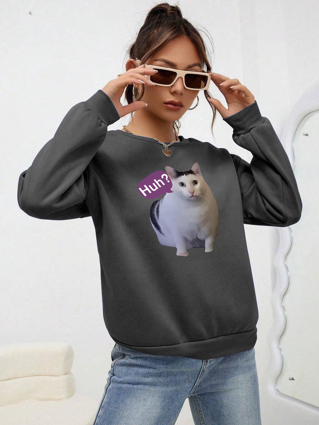 Fashion Cat Personalized Printed Women's Sweater